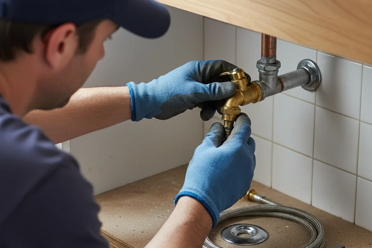 Shutoff valve and fitting work during Faucet and Fixture Repair in Showell